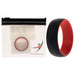 Silicone2Layer Dome Ring - Red-Black by ROQ for Men - 16 mm Ring