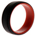 Silicone Wedding 2Layer Lines Ring - Red-Black by ROQ for Men - 15 mm Ring
