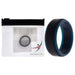 Silicone Wedding 2Layer Step Ring - Blue-Black by ROQ for Men - 8 mm Ring