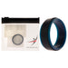 Silicone Wedding 2Layer Step Ring - Blue-Black by ROQ for Men - 11 mm Ring