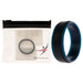 Silicone Wedding 2Layer Step Ring - Blue-Black by ROQ for Men - 16 mm Ring
