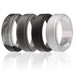 Silicone Wedding Step Ring Set - Black-Camo by ROQ for Men - 4 x 5 mm Ring
