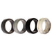 Silicone Wedding Step Ring Set - Marble by ROQ for Men - 4 x 5 mm Ring
