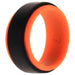 Silicone Wedding Step Ring - Orange-Black by ROQ for Men - 7 mm Ring