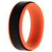 Silicone Wedding Step Ring - Orange-Black by ROQ for Men - 10 mm Ring