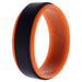Silicone Wedding Step Ring - Orange-Black by ROQ for Men - 12 mm Ring