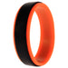 Silicone Wedding Step Ring - Orange-Black by ROQ for Men - 14 mm Ring
