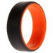 Silicone Wedding 2Layer Beveled 8mm Ring - Orange-Grey by ROQ for Men - 11 mm Ring