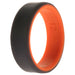 Silicone Wedding 2Layer Beveled 8mm Ring - Orange-Grey by ROQ for Men - 12 mm Ring
