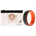 Silicone Wedding 2Layer Beveled 8mm Ring - Orange-Grey by ROQ for Men - 13 mm Ring