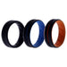 Silicone Wedding BR Middle Line Ring Set - MultiColor by ROQ for Men - 3 x 14 mm Ring