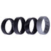 Silicone Wedding BR 8mm Edge Ring Set - Black-Camo by ROQ for Men - 4 x 11 mm Ring