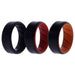 Silicone Wedding BR 8mm Edge Ring Set - MultiColor by ROQ for Men - 3 x 7 mm Ring