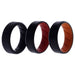 Silicone Wedding BR 8mm Edge Ring Set - MultiColor by ROQ for Men - 3 x 10 mm Ring