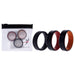 Silicone Wedding BR 8mm Edge Ring Set - MultiColor by ROQ for Men - 3 x 11 mm Ring
