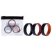 Silicone Wedding BR 8mm Edge Ring Set - MultiColor by ROQ for Men - 3 x 15 mm Ring