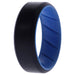 Silicone Wedding BR 8mm Edge Ring - Light-Blue-Black by ROQ for Men - 11 mm Ring