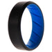 Silicone Wedding BR 8mm Edge Ring - Light-Blue-Black by ROQ for Men - 12 mm Ring