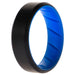 Silicone Wedding BR 8mm Edge Ring - Light-Blue-Black by ROQ for Men - 15 mm Ring