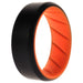 Silicone Wedding BR 8mm Edge Ring - Orange-Black by ROQ for Men - 7 mm Ring