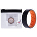 Silicone Wedding BR 8mm Edge Ring - Orange-Black by ROQ for Men - 10 mm Ring