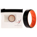 Silicone Wedding BR 8mm Edge Ring - Orange-Black by ROQ for Men - 13 mm Ring