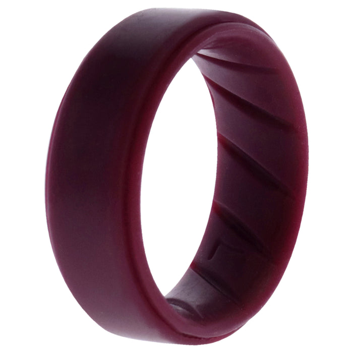 Silicone Wedding BR Step Ring Set - Basic-Bordo by ROQ for Men - 7 mm Ring