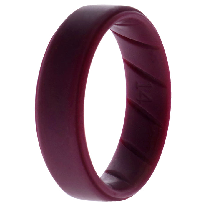 Silicone Wedding BR Step Ring Set - Basic-Bordo by ROQ for Men - 14 mm Ring