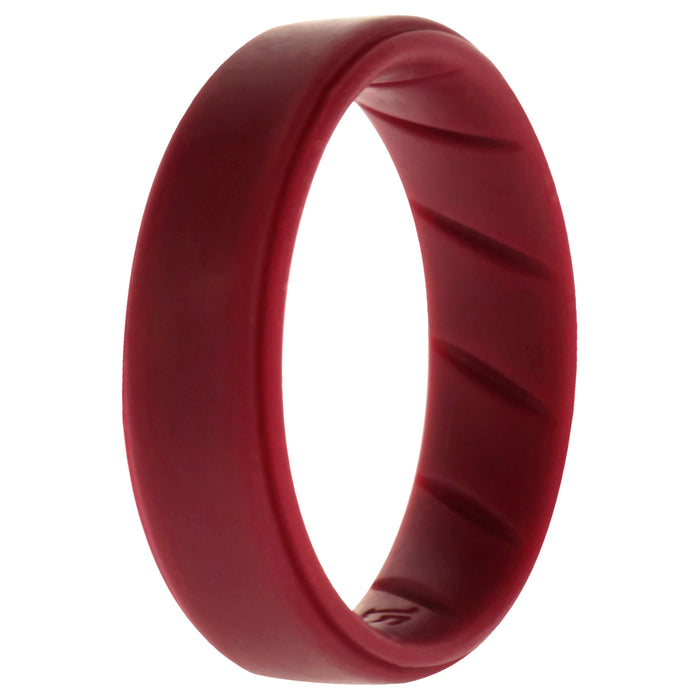 Silicone Wedding BR Step Ring Set - Basic-Bordo by ROQ for Men - 15 mm Ring