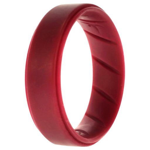 Silicone Wedding BR Step Ring Set - Basic-Bordo by ROQ for Men - 16 mm Ring