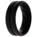 Silicone Wedding BR Middle Line Ring - Basic-Black by ROQ for Men - 10 mm Ring