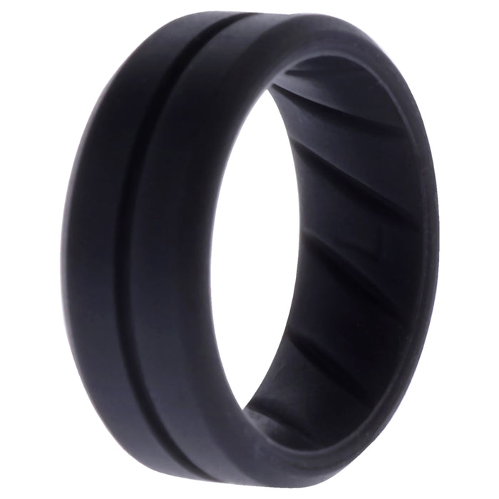 Silicone Wedding BR Middle Line Ring - Basic-Grey by ROQ for Men - 7 mm Ring