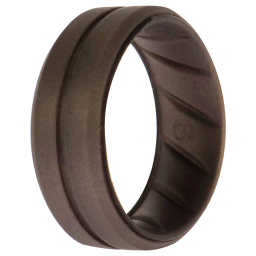 Silicone Wedding BR Middle Line Ring - Basic-Silver by ROQ for Men - 9 mm Ring