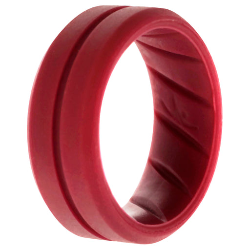 Silicone Wedding BR Middle Line Ring - Basic-Bordo by ROQ for Men - 7 mm Ring