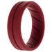 Silicone Wedding BR Middle Line Ring - Basic-Bordo by ROQ for Men - 10 mm Ring