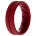 Silicone Wedding BR Middle Line Ring - Basic-Bordo by ROQ for Men - 11 mm Ring