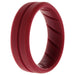 Silicone Wedding BR Middle Line Ring - Basic-Bordo by ROQ for Men - 12 mm Ring