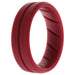Silicone Wedding BR Middle Line Ring - Basic-Bordo by ROQ for Men - 14 mm Ring