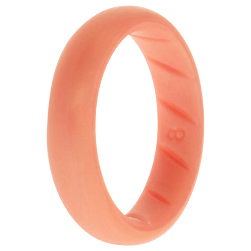 Silicone Wedding BR Solid Ring - Basic-Rose-Gold by ROQ for Women - 8 mm Ring