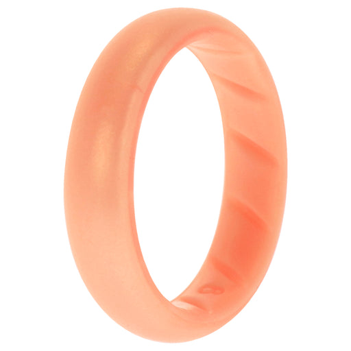 Silicone Wedding BR Solid Ring - Basic-Rose-Gold by ROQ for Women - 9 mm Ring
