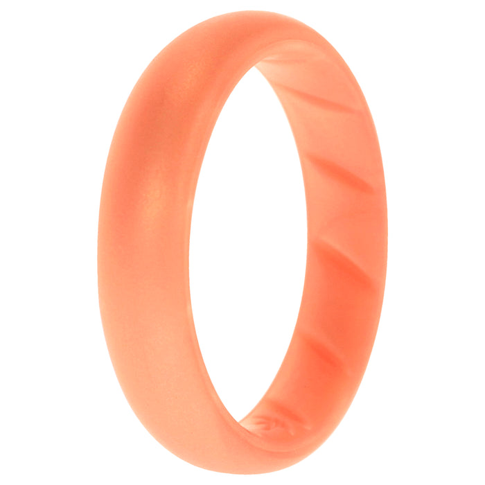 Silicone Wedding BR Solid Ring - Basic-Rose-Gold by ROQ for Women - 10 mm Ring