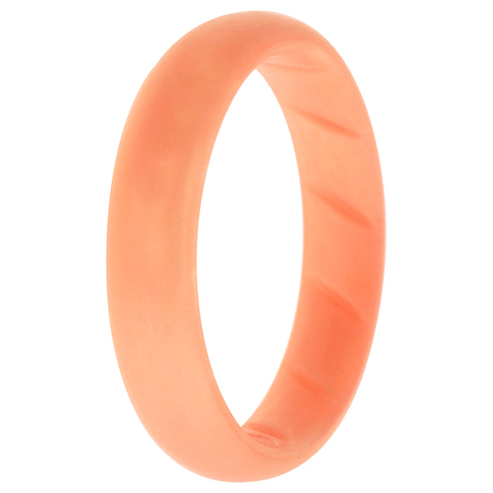 Silicone Wedding BR Solid Ring - Basic-Rose-Gold by ROQ for Women - 11 mm Ring
