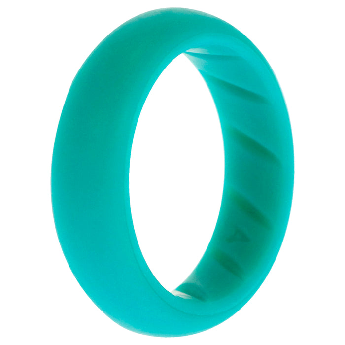 Silicone Wedding BR Solid Ring - Basic-Turquoise by ROQ for Women - 4 mm Ring
