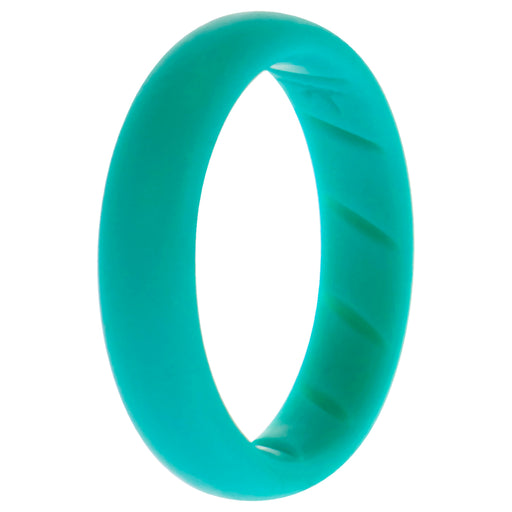 Silicone Wedding BR Solid Ring - Basic-Turquoise by ROQ for Women - 9 mm Ring
