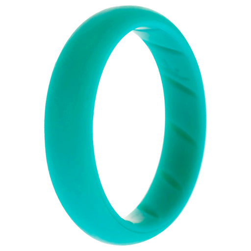 Silicone Wedding BR Solid Ring - Basic-Turquoise by ROQ for Women - 10 mm Ring