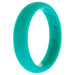 Silicone Wedding BR Solid Ring - Basic-Turquoise by ROQ for Women - 10 mm Ring
