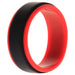 Silicone Wedding 2Layer Step Ring - Red-Black by ROQ for Men - 10 mm Ring