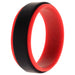 Silicone Wedding 2Layer Step Ring - Red-Black by ROQ for Men - 15 mm Ring