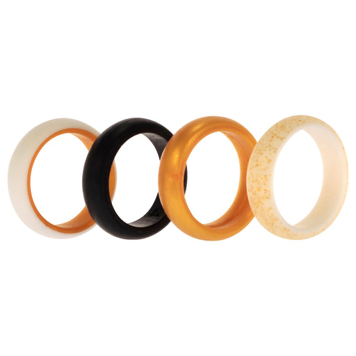 Silicone Wedding 2Layer Ring Set - Gold by ROQ for Women - 4 x 4 mm Ring