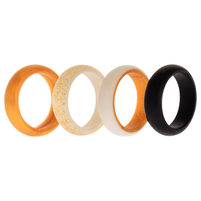 Silicone Wedding 2Layer Ring Set - Gold by ROQ for Women - 4 x 5 mm Ring